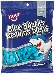Huer 120g Gummy Blue Sharks 24/120g Sugg Ret $2.49