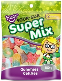 Huer 180g Super Sour Gummy Mix 12/180g Sugg Ret  $4.29