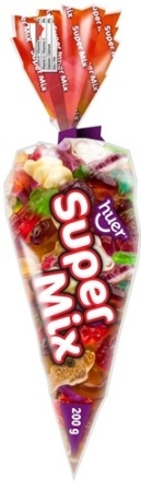 Huer 200g Cone Super Cone Candy Assorted Gummy Mix 12/200g Sugg Ret $4.39