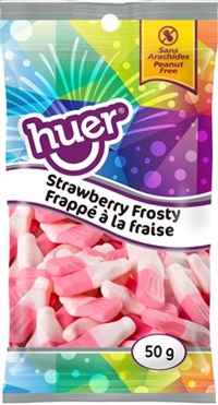 Huer 50g Strawberry Frosty Milkshake Bottles 12/50g Sugg Ret $1.89