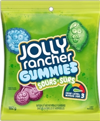 Jolly Rancher Peg Top Gummies Sours 10/182g Sug Ret $4.39