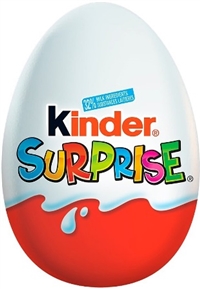 Kinder Egg Chocolate With Surprise 24/20g Sugg Ret $2.39