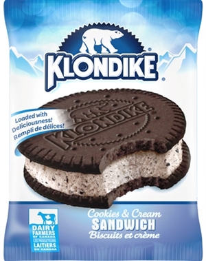 Klondike Sandwich Cookies and Cream Ice Cream 4/135ml Sugg Ret $3.99
