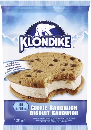 Klondike Cookie Sandwich Ice Cream 24/130ml Sugg Ret $3.99