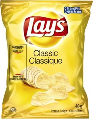 Lay's 40g Classic Potato Chip 40's Sugg Ret $1.89***PRICE INCREASE***