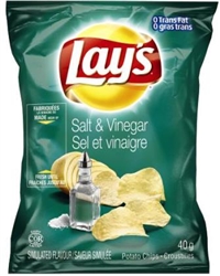 Lay's 40g Salt & Vinegar Potato Chip 40's Sugg Ret $1.89***PRICE INCREASE***