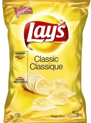 Lay's 60g Classic Potato Chip 32's Sugg Ret $2.29***PRICE INCREASE***