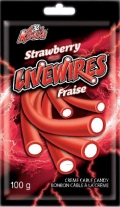 Livewires Strawberry Cream Cables 18/100g Sugg Ret $2.19