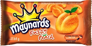 Maynards Fuzzy Peach 18/64g Sugg Ret $1.99