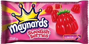 Maynards Swedish Berries 18/64g Sugg Ret $1.99