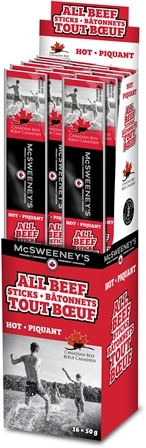 McSweeney's 50g All Beef Hot Stick 16/50g Sugg Ret $3.39