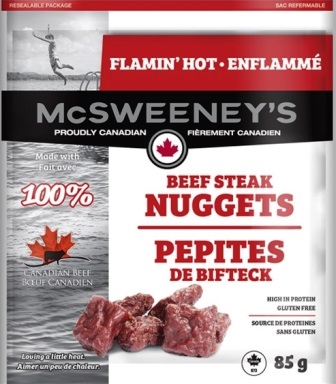 McSweeney's 85g Flamin' Hot Nuggets Beef Steak 12/ Sugg Ret $8.59