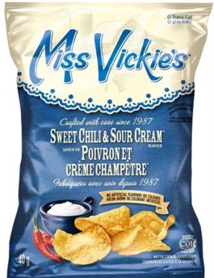 Miss Vickie's 40g Sweet Chili & Sour Cream Kettle Potato Chip 40's Sugg Ret $1.89