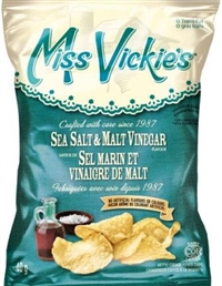 Miss Vickie's 40g Sea Salt & Malt Vinegar Kettle Potato Chip 40's Sugg Ret $1.89