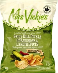 Miss Vickie's 40g Spicy Dill Pickle Kettle Potato Chip 40's Sugg Ret $1.89