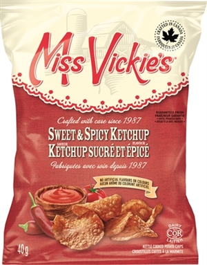 Miss Vickie's 40g Sweet & Spicy Ketchup Kettle Potato Chip 40's Sugg Ret $1.89