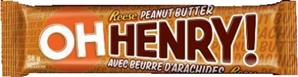 Oh Henry Peanut Butter Bar 24/58g Sugg Ret $2.29