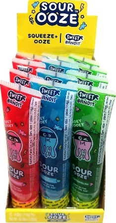 Ooze Tube Sour Liquid Squeeze Candy 12/114g Sugg Ret $2.59