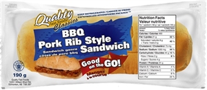 Quality Super Rib BBQ Pork Sandwich 1/190g Sugg Ret $7.59