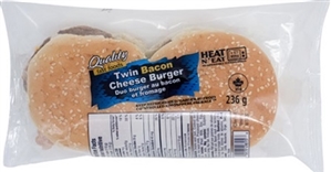 Quality Twin Bacon Cheeseburger 1/226g Sugg Ret $11.29