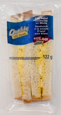 Quality Wedge Egg Salad White Bread 1/122g Sugg Ret $6.09