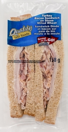 Quality Wedge Turkey & Bacon on Stone Milled Wheat Bread 1/158g Sugg Ret $8.89