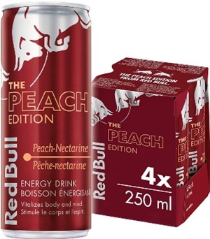 Red Bull 250 ml 4 Pack Peach 6/4/250ml Sugg Ret $3.79 ea or $14.99/4 Pack