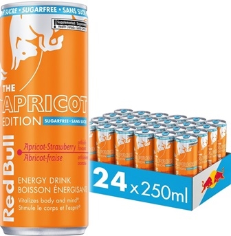 Red Bull 250 ml  Apricot Strawberry Edition  Sugar-Free 24/250ml Sugg Ret $3.79
