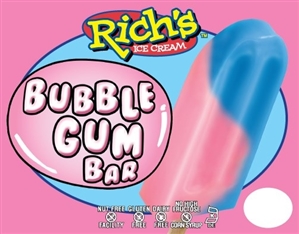 Rich's Bubble Gum Bar 24/74ml Sugg Ret $1.89