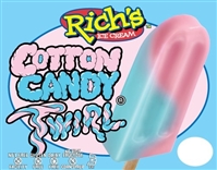 Rich's Cotton Candy Twirl Bar 24/74ml Sugg Ret $1.89