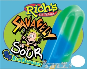 Rich's Sour Blue Raspberry Bar 24/74ml Sugg Ret $1.89