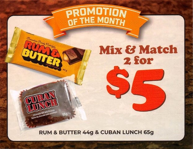 Rum & Butter Cards 1 each Point of Sale Cards***PROMO RETAIL 2 FOR $5.00 ***