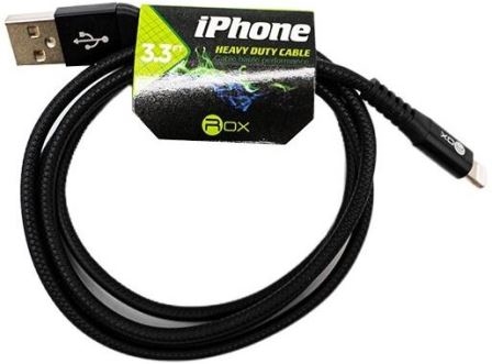 Rox Cables Extra Tough Rubber 3.3 Foot iPhone Lightning to USB Assorted Colours Data Cable SM6469 6/ Sugg Ret $9.79