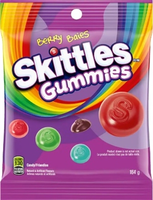 Skittles Peg Bag Gummies Berry 12/164g Sugg Ret $5.79