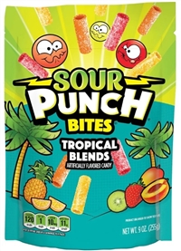 Sour Punch Bites Stand-Up Bag   Tropical Blends 12/255g Sugg Ret $5.49