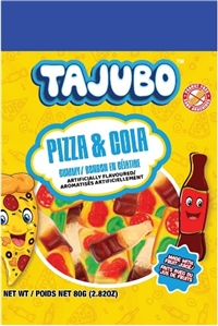 Tajubo Gummy Pizza & Cola Candy 12/80g Sugg ret $2.19