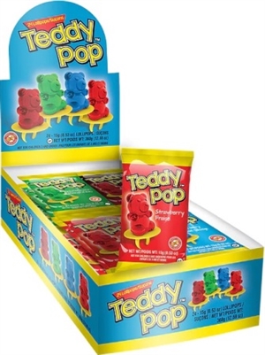 Teddy Pop Ring Pop 24/15g Sugg Ret $1.19