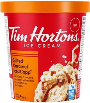 Tim Hortons Salted Caramel Iced Capp Ice Cream 8/500 ml Sugg Ret $7.89