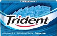Trident Peppermint SuperPak 14 pack Sugg Ret $2.49