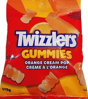 Twizzlers Gummies Orange Cream Pop 10/170g Sugg Ret $4.29