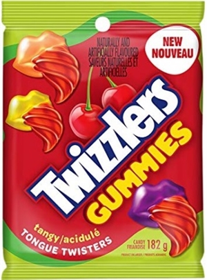 Twizzlers Gummies Tangy Tongue Twisters 10/182g Sugg Ret $4.29