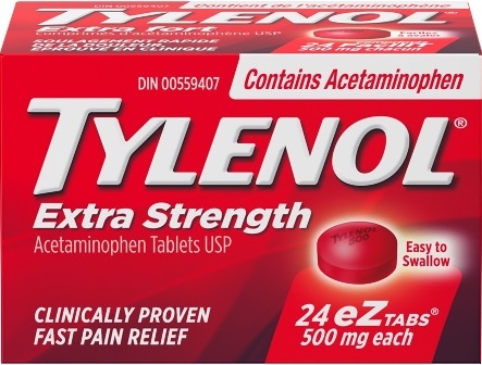 Tylenol 500mg Extra Strength Acetaminophen Caplets 3/24-500 mg  Sugg Ret $7.99