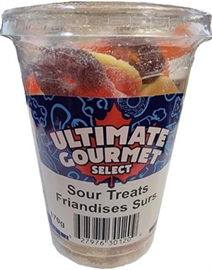 Ultimate Gourmet 170g Assorted Sour Gummi Treat Mix 12/170g Sugg Ret $3.49