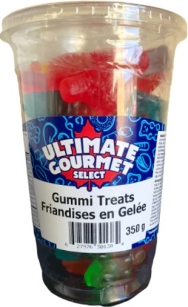 Ultimate Gourmet 350g Assorted Big Cup Gummy Mix 12/350g Sugg Ret $4.69