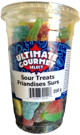 Ultimate Gourmet 350g Sour Big Cup Gummy Mix 12/350g Sugg Ret $4.69