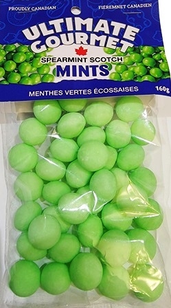 Ultimate Gourmet Header Bag Spearmint Scotch Mints 12/170g Sugg Ret $4.49