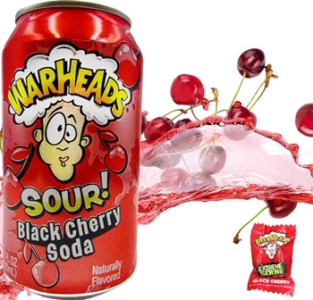 Warheads Sour Black Cherry 12/355ml Sugg Ret $3.49