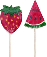 Watermelon/Strawberry Fruity Lollipops 24/60g Sugg Ret $2.09