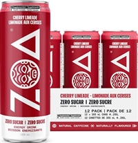 Zoa Cherry Limeade Zero Sugar Energy Drinks 12/355ml Sugg Ret $4.49