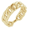 This 14k cuban link ring is available in rose, white or yellow gold.